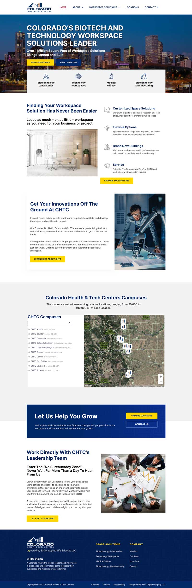 Colorado Health & Tech Centers Home Page