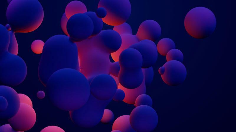 animated blue and red bubbles photo