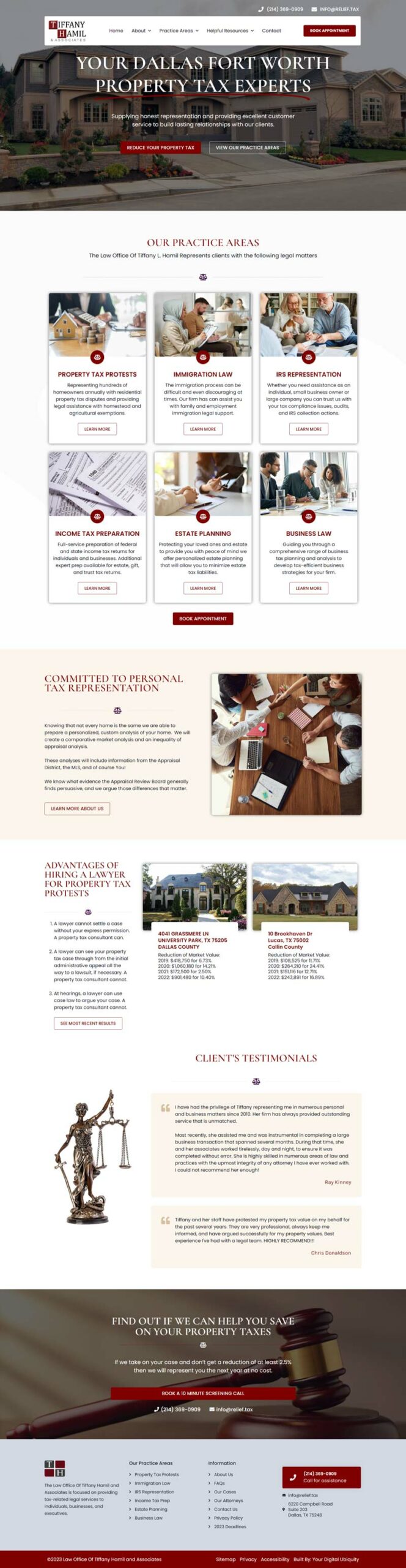 Law Firm Web Design Home Page